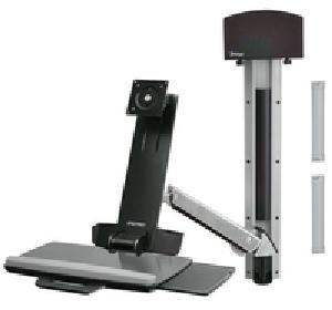 Ergotron StyleView Sit-Stand Combo System - 13.2 kg - 61 cm (24") - 75 x 75 mm - 100 x 100 mm - Aluminium